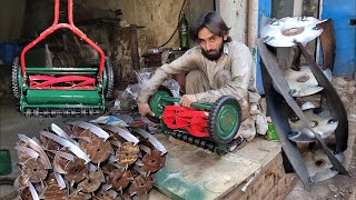 Jack of All Talented Man Making A Manual Grass Cutting Machine  Gardening Tools [upl. by Dulcia903]