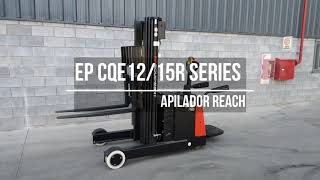 Apilador retráctil reach EP CQE1215R [upl. by Attenrev]