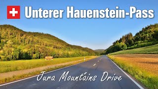 Unterer HauensteinPass  Evening Drive in Golden Light • Jura Mountains Switzerland 🇨🇭 4K [upl. by Nalla128]