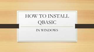 How To Install Qbasic In Windows  CodeMania [upl. by Lucilla194]