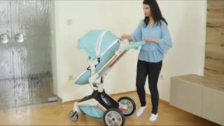 Présentation poussette Hot Mom combinée poussette nacelle F023 👶 [upl. by Artemus]