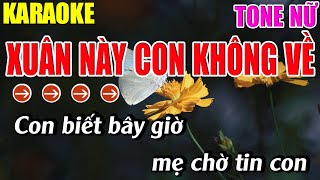 Xuân Này Con Không Về Karaoke Tone Nữ Karaoke Lâm Nhạc Sống  Beat Mới [upl. by Woothen]