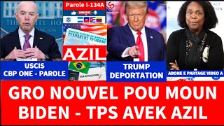 GRO NOUVEL POU MOUN BIDEN  TPS  AZIL AVEK REZIDANS  TRUMP DI MASSS DEPORTATION PRAL KOMANSE WOW [upl. by Rfinnej572]