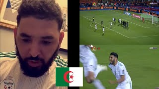 Mohamed Henni réagit au coup franc de Mahrez [upl. by Adaline]