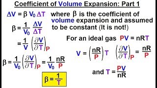 Physics  Thermodynamics 2 Ch 322 PVT Partial Derivatives 3 of 23 Coeff of Volume Expansion 1 [upl. by Delila189]