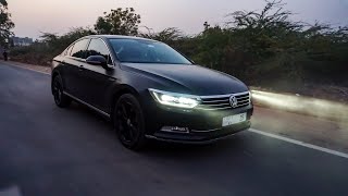 VW Passat Wrapped in Satin Black  Only one in India [upl. by Arreip]