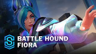 Battle Hound Fiora Wild Rift Skin Spotlight [upl. by Elesig]