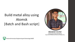 Building metal alloy for LAMMPS using Atomsk  Batch and Bash script [upl. by Ahsinod41]