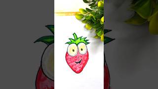 easy kids drawing 🍓 shorts funny comedy fun food fruit foryou kids drawingtrendingartyt [upl. by Stacy]