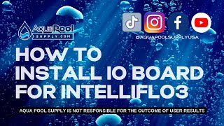 How To Install IO Board for Pentair IntelliFlo3 Pool Pump [upl. by Notsua462]