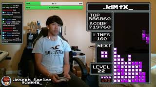 NES TETRIS  First Maxout w DAS  3242019 [upl. by Justicz]