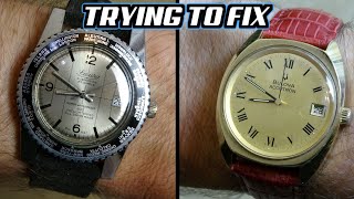 Trying to FIX Lovely 1970s Watches from eBay  Sicura and Bulova [upl. by Ynohtn710]