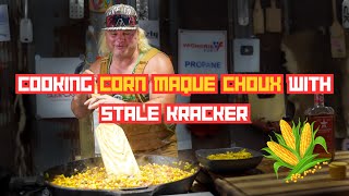 Cooking Corn Maque Choux with Stale Kracker [upl. by Otsuj498]