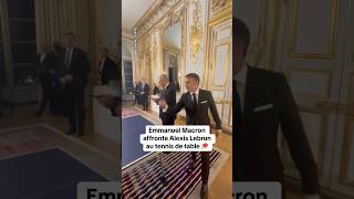 Emmanuel Macron affronte Alexis Lebrun au tennis de table 🏓 [upl. by Vikky]