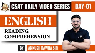 How To Solve English Reading Comprehension for UPSC Prelims CSAT 2024  Sleepy Classes CSAT Videos [upl. by Akirdnas]