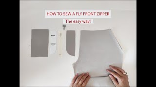 HOW TO SEW A FLY FRONT ZIPPER thepatternsroom [upl. by Horwath]