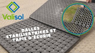 VALISOL dalles stabilisatrices et tapis décurie pour chevaux [upl. by Aniehs]