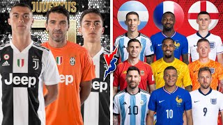 Ronaldo Dybala Buffon Juventus vs Argentina England France  Messi Mbappe Pickford Emi Martinez [upl. by Areta]