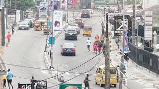 Adeniran Ogunsanya Street Surulere Lagos Sunday Morning view [upl. by Ecirtnas]