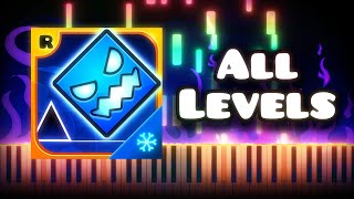 Geometry Dash SubZero  ALL LEVELS  Piano Tutorial [upl. by Mezoff]