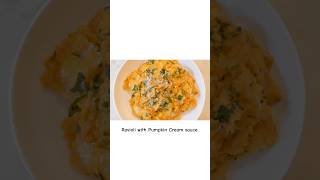 Ravioli with Pumpkin Cream sauce pasta recipe recipeoftheday food pe [upl. by Eseila487]