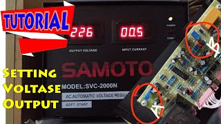 Stabilizer SAMOTO SVC 2000N 2000VA Setting Voltase Output [upl. by Wertheimer]