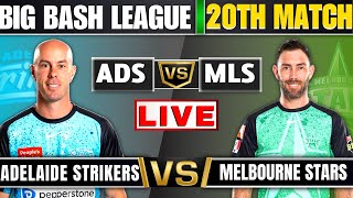 BBL Live Melbourne stars vs Adelaide Strikers  ADS vs MLS Live 20th Match Big Bash League 202324 [upl. by Ximenes35]