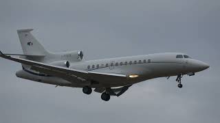 FALCON 7X IFDIA LANDING AT FARNBOROUGHEGLF UK  0932024  FLIGHT FROM NEW YORK [upl. by China]