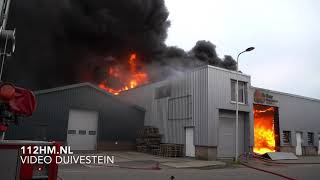 Zeer grote brand in Lekkerkerk [upl. by Eevets]