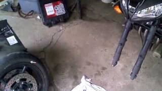 How to Remove the Front Wheel on a Yamaha FZ6 [upl. by Allayne]