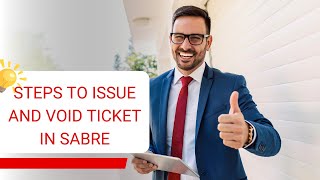 How to issue and void ticket in Sabre [upl. by Wehner]