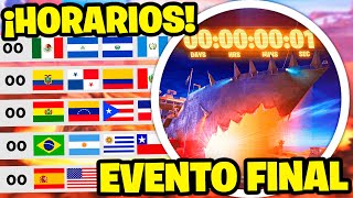 ¿CUANDO y A QUE HORA es EL EVENTO FINAL de FORTNITE ⏰❓ HORARIOS EVENTO TEMPORADA 4 CAPÍTULO 5 [upl. by Odlanyar]