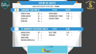 Sunshine YCW 2nd XI v St Andrews Footscray 2nd XI [upl. by Marris]