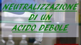 Neutralizzazione di un acido debole con una base forte [upl. by Galatia]