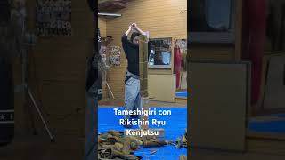 Tameshigiri con Rikishin Ryu Kenjutsu [upl. by Ecirtaemed]