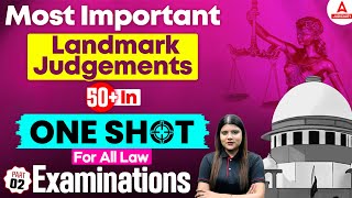 Most Important Landmark Judgements  50  in ONE SHOT  Part2  Law Examinations  By Divyanshi [upl. by Rolyat]