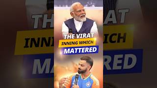 Virat Kohli recounts his crucial innings in T20 World Cup final with PM Modi  shorts [upl. by Sophronia]