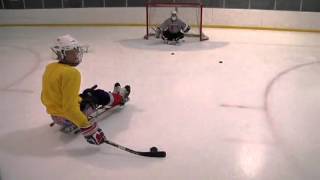 Sled Hockey Shooting and Passing [upl. by Chaves]