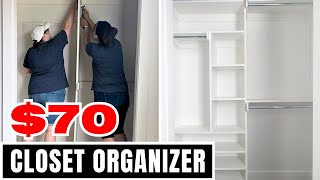 How To Build SIMPLE and CHEAP DIY Closet Organizers for 70 [upl. by Rovner130]