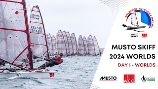 ACO 13th Musto Skiff World Championship 2024  Race Day 1 Video [upl. by Merrielle28]