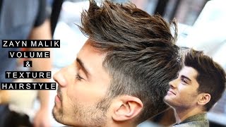 Zayn Malik Hairstyle  Celebrity Hair For Men  High Volume amp Short Texture Haircut [upl. by Avalsorim]