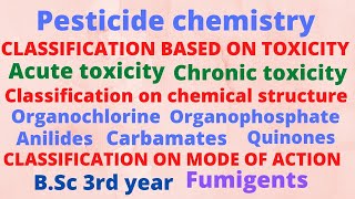 Lecture 3  Pesticide Chemistry Classification on chemical structure mode of action amp toxicity [upl. by Anayaran786]