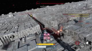 Star Wars Battlefront Nien Numb 18 killstreak and destroying the death star [upl. by Valsimot958]