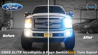 Ford F250 CREE ELITE LED Headlights  Foglights amp Switchback Turnsignal [upl. by Hairim]