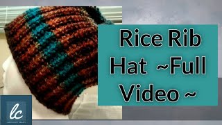 LOOM KNIT HAT  Brimless Rice Rib Stitch Beanie [upl. by Akiraa]