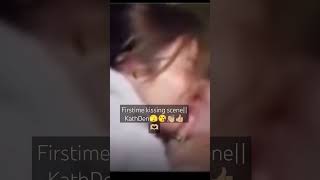 Very firrtime on movie  kissing scene KathDen HelloLoveAgain HLA movie shorts [upl. by Carla]