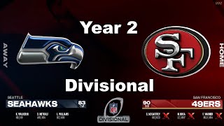 Franchise Madden 25 Seahawks Vs 49ers Simulation 2025 Year 2 Divisional [upl. by Noemys]