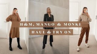 HampM MANGO amp MONKI  HAUL amp TRY ON  NINA LEA CAINE [upl. by Alleen]