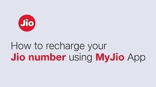 How to Recharge your Jio Number using MyJio App  Reliance Jio [upl. by Isahella]