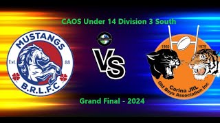 CAoS Under 14  Division 3 South  GRAND FINAL  2024  Mustangs Brothers Vs Carina Tigers [upl. by Griffis]